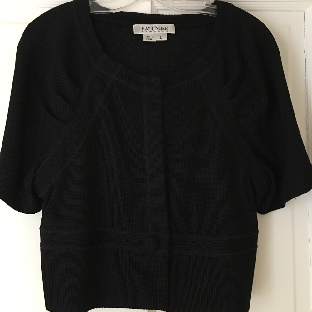 Kay Unger Black Crop Jacket